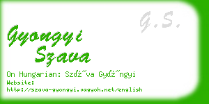 gyongyi szava business card